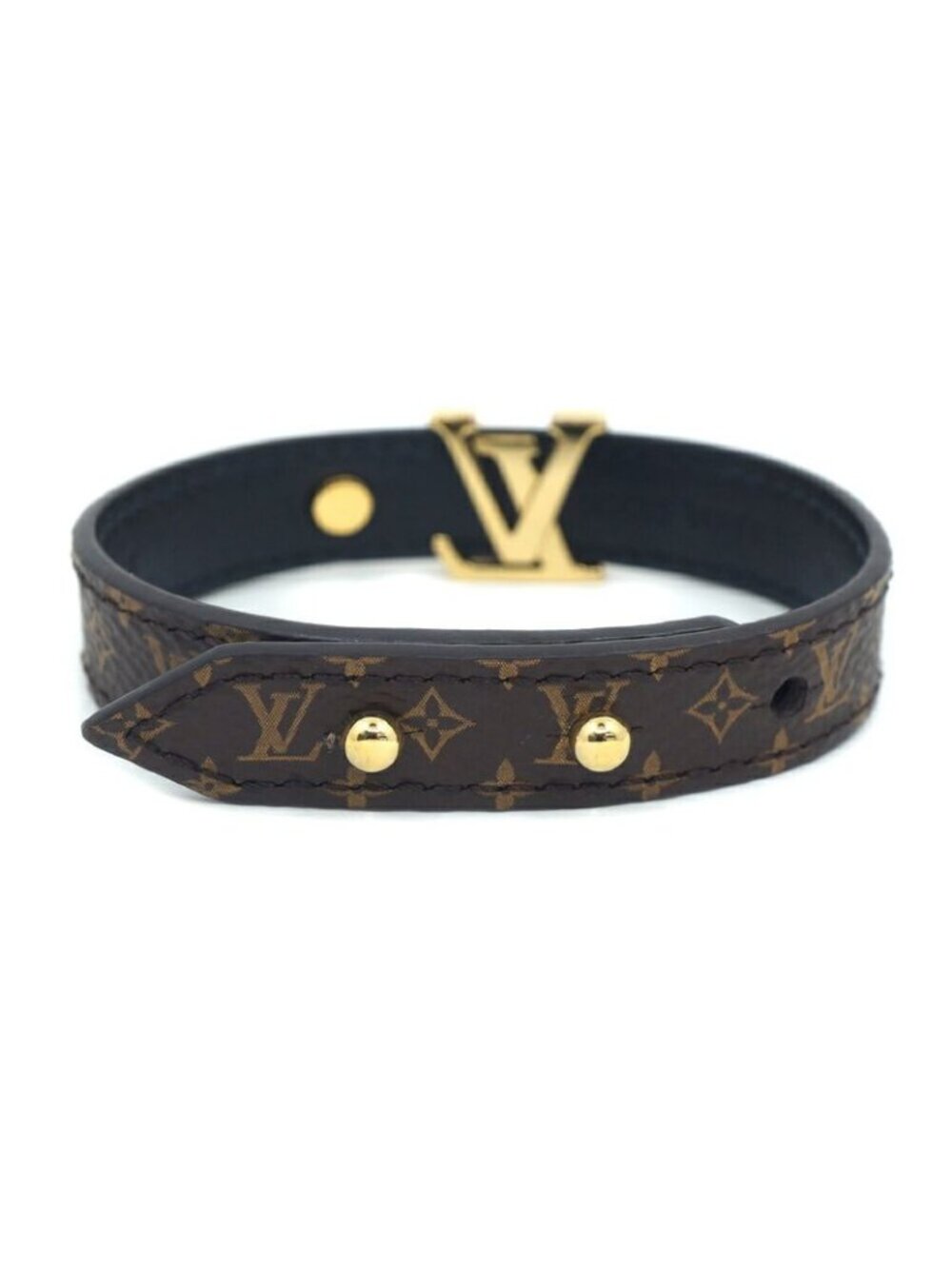 Louis Vuitton Bracelet LV Iconic 17 Brown Monogram Gold - Picture 3 of 10